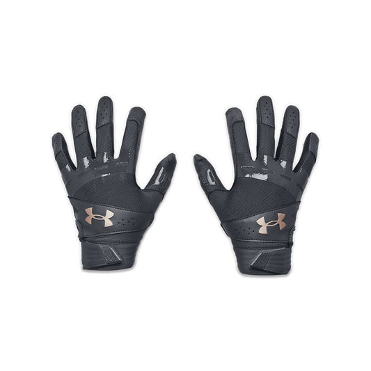 Under Armour Women's Motive Softball Gloves, (012) Pitch Gray/Pitch Gray/Metallic Rose Gold, Large