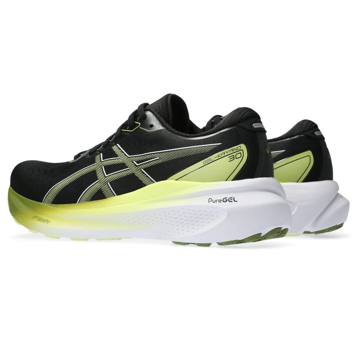 ASICS Men's Gel-Kayano 30 Running Shoes, 11.5, Black/Glow Yellow