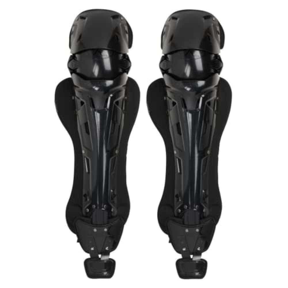Rawlings | MACH Catcher's Leg Guards | Baseball | Adult | Black/Black