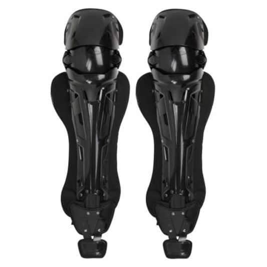 Rawlings | MACH Catcher's Leg Guards | Baseball | Adult | Black/Black