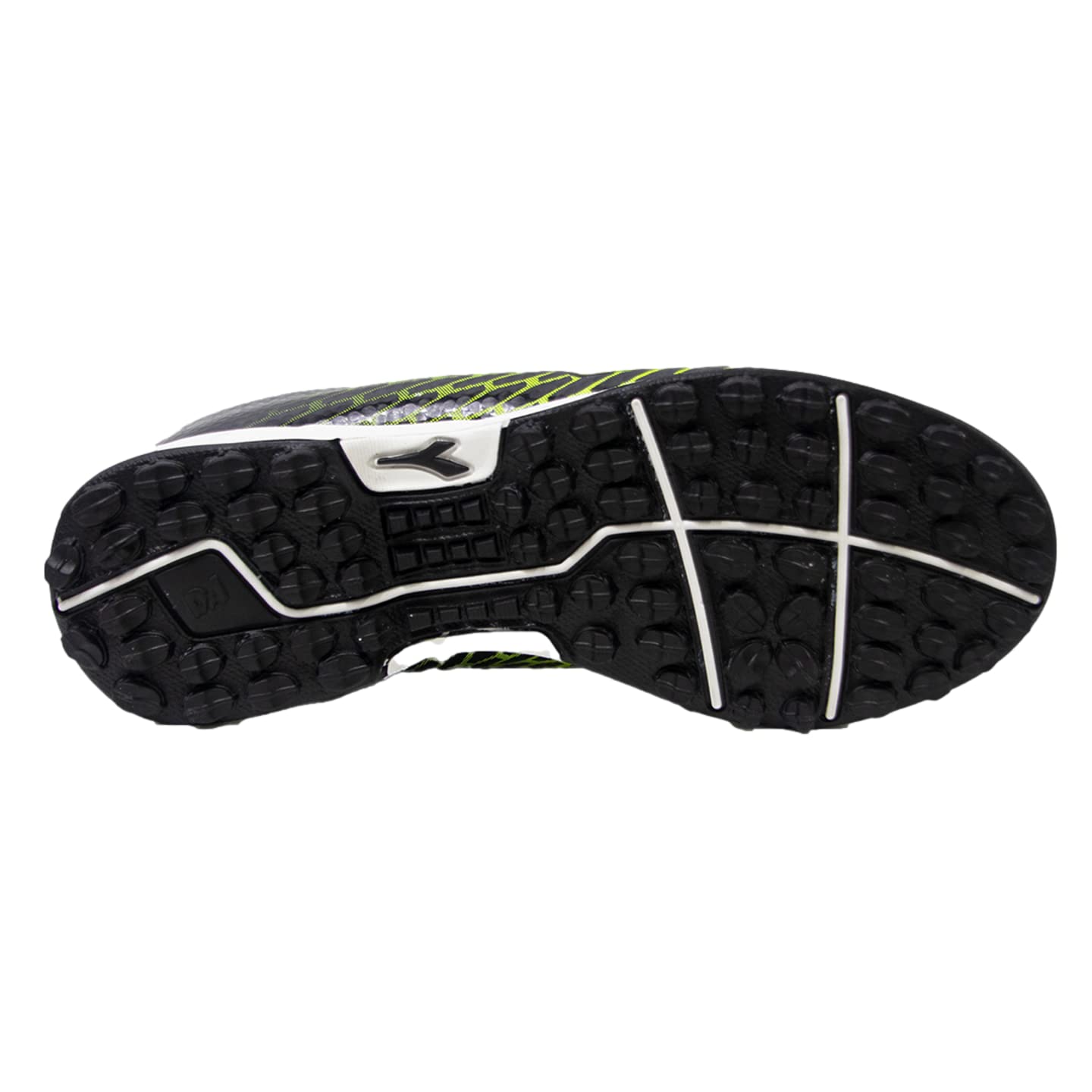 Diadora Cattura Youth Turf Soccer Shoes, Little/Big Kid Sizing (Black/Yellow, US Footwear Size System, Big Kid, Men, Numeric, Medium, 4)