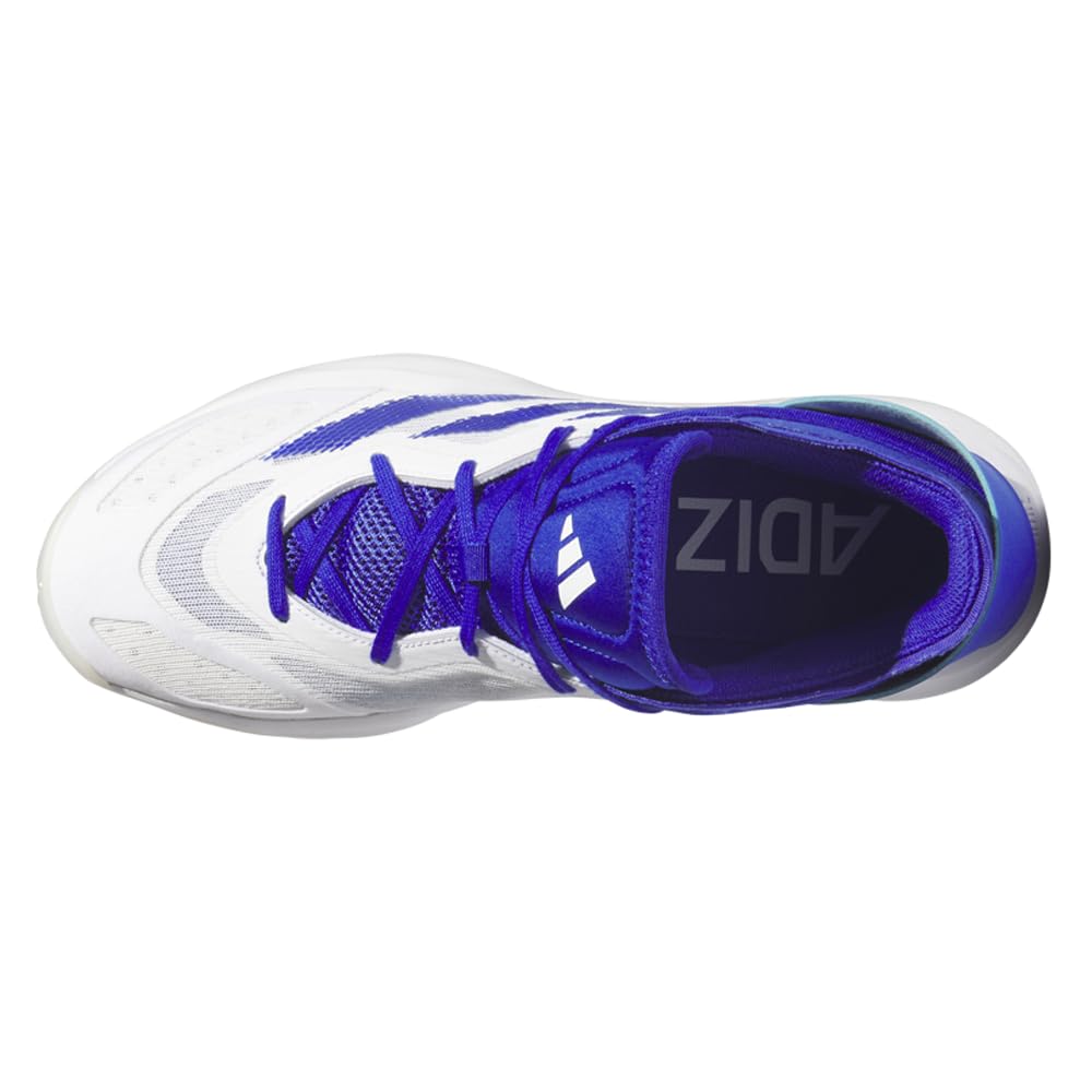 adidas Unisex Adizero Select 2.0 Basketball Sneaker, White/Lucid Blue/White, 7 US Men