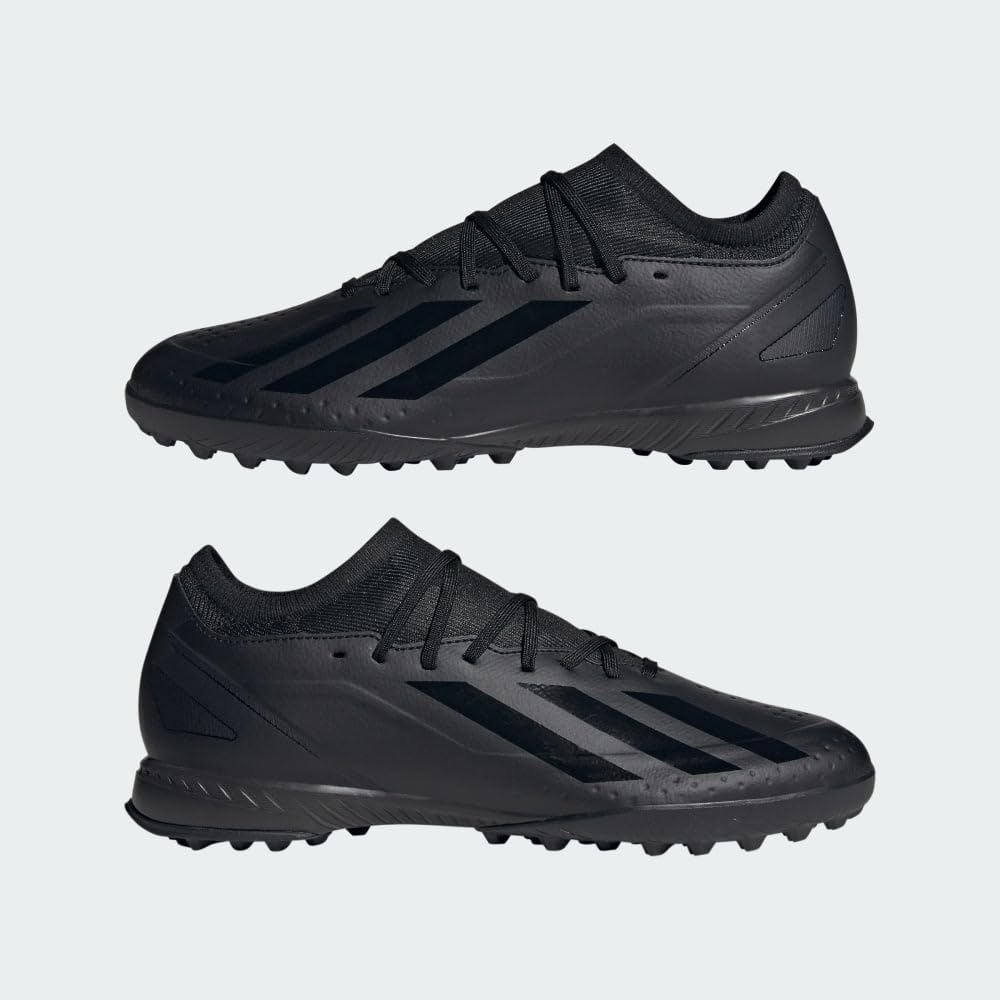 adidas Unisex X Crazyfast.3 Turf Sneaker, Core Black/Core Black/Core Black, 8.5 US Men