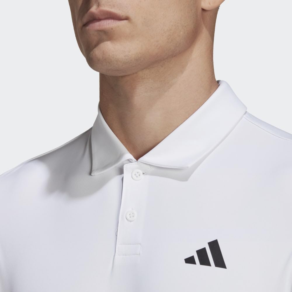 adidas Men's Club 3-Stripes Tennis Polo Shirt, White, Small