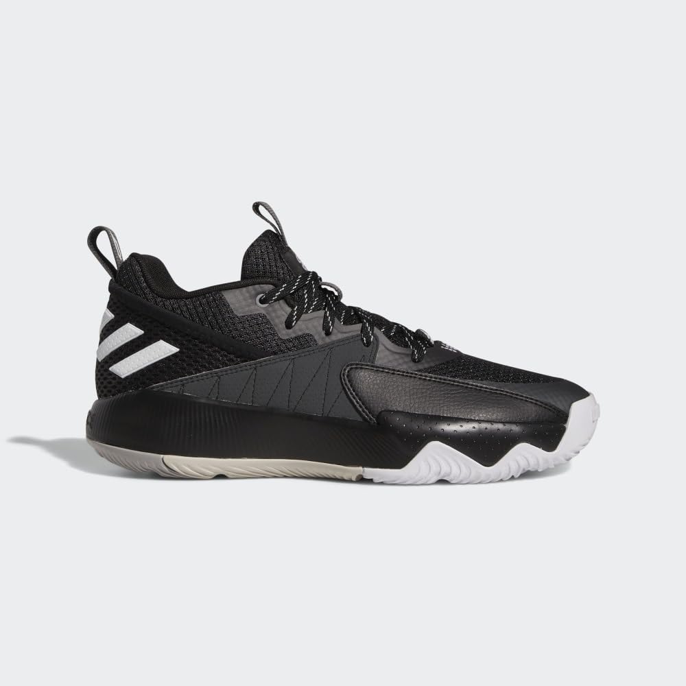 adidas Unisex Dame Extply 2 Basketball Shoe, Black/White/Grey, 9.5 US Men