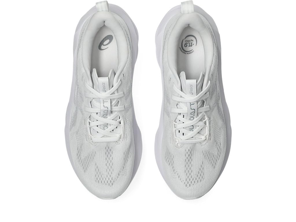 ASICS Women's NOVABLAST 5 Running Shoes, 8, White/Piedmont Grey