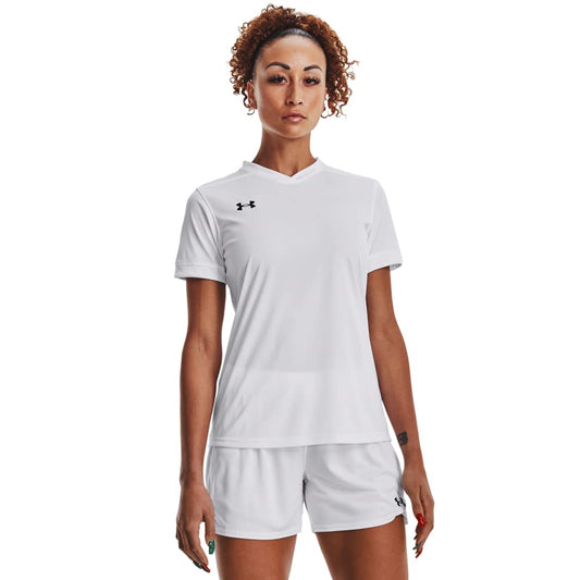 Under Armour Womens Maquina 3.0 Jersey, (100) White / / Black, Small
