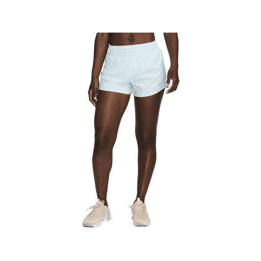 Nike One Women's Dri-FIT Mid-Rise 3" Brief-Lined Shorts (Glacier Blue, DX6010-474) Size X-Large