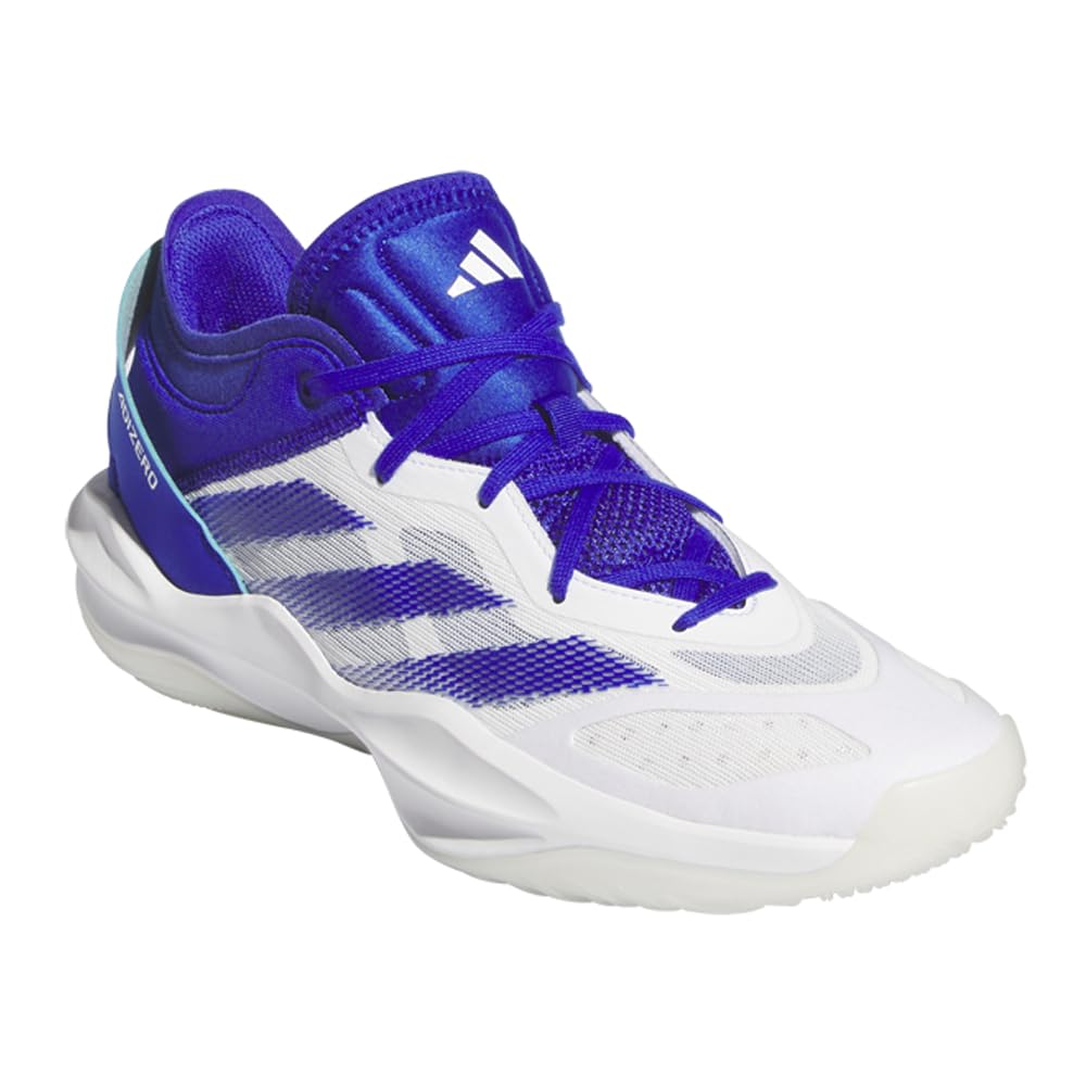 adidas Unisex Adizero Select 2.0 Basketball Sneaker, White/Lucid Blue/White, 7 US Men