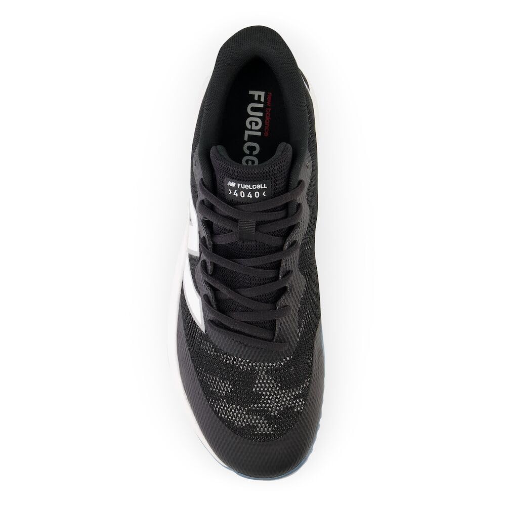 New Balance Unisex FuelCell 4040v7 Turf-Trainer Baseball Shoe, Black/Optic White, 6.5 US Men