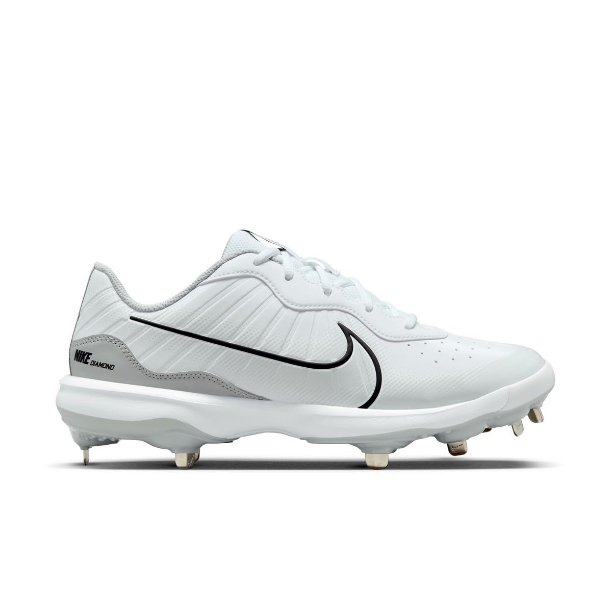 Nike mens Alpha Huarache Varsity 4 Low Metal Baseball Cleats, Black Gray, 13