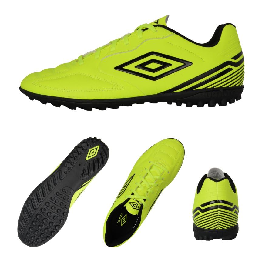 Umbro Men's Classico 13 TF Soccer Turf Shoe, Safety Yellow/Black, 10