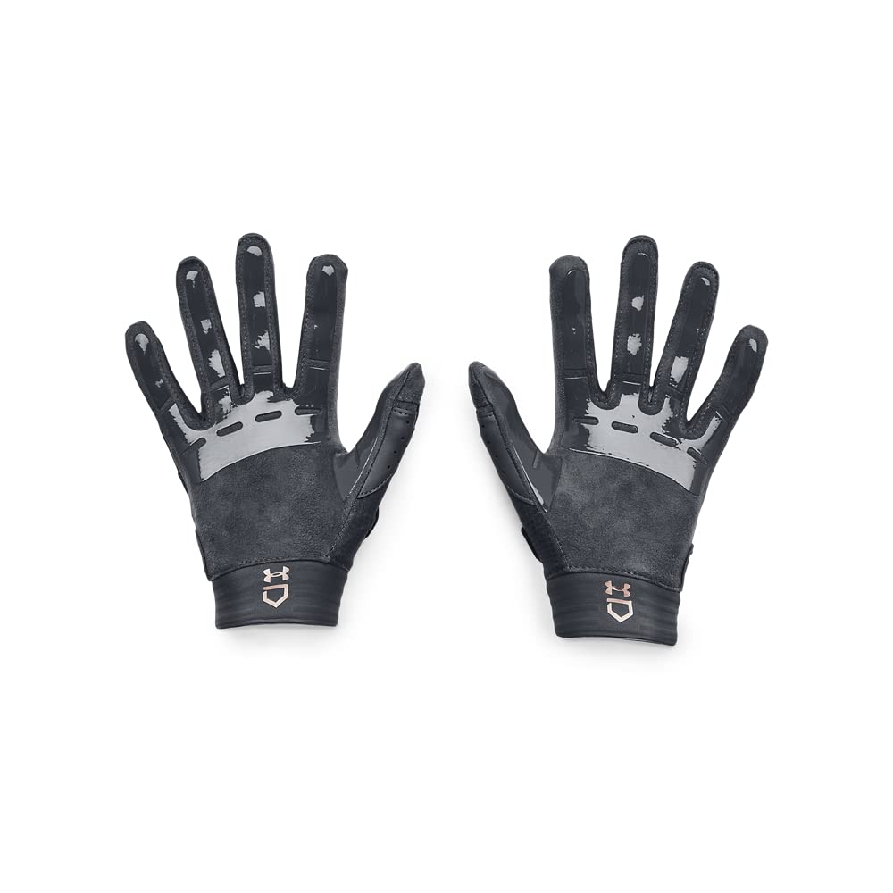 Under Armour Women's Motive Softball Gloves, (012) Pitch Gray/Pitch Gray/Metallic Rose Gold, Large