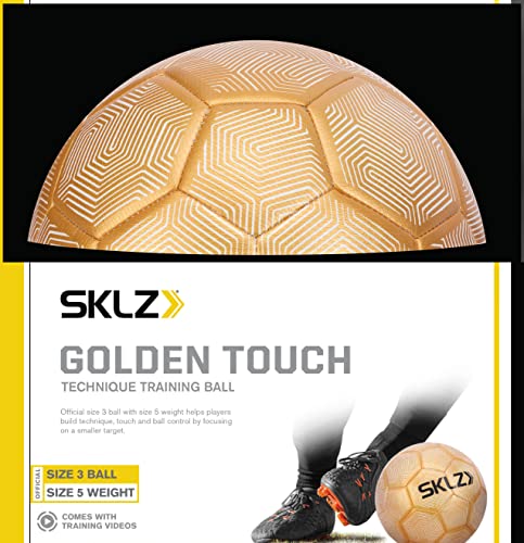 SKLZ Golden Touch Weighted Soccer Technique Training Ball, Size 3 Weight 5