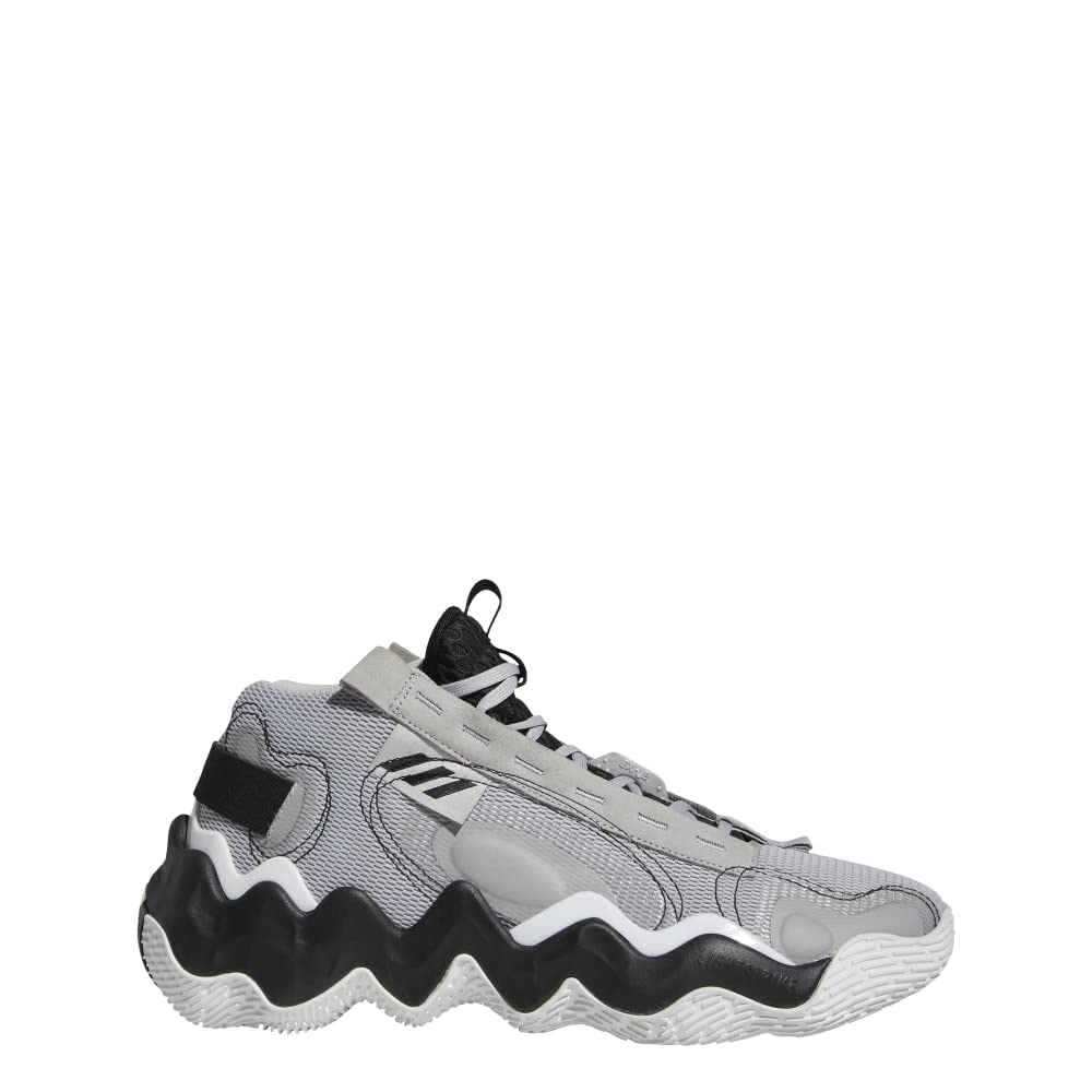adidas Women's Exhibit B Mid Basketball Shoe, Grey/White/Black, 7