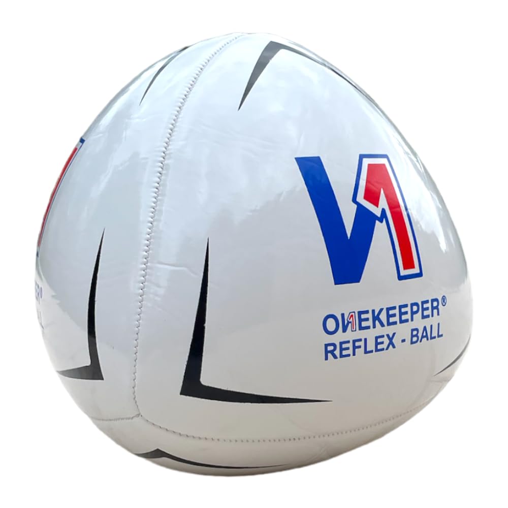 ONEKEEPER Soccer Reflex & Reaction Ball White for Agility, Reflex, and Speed Training for Kids and Juniors (White)