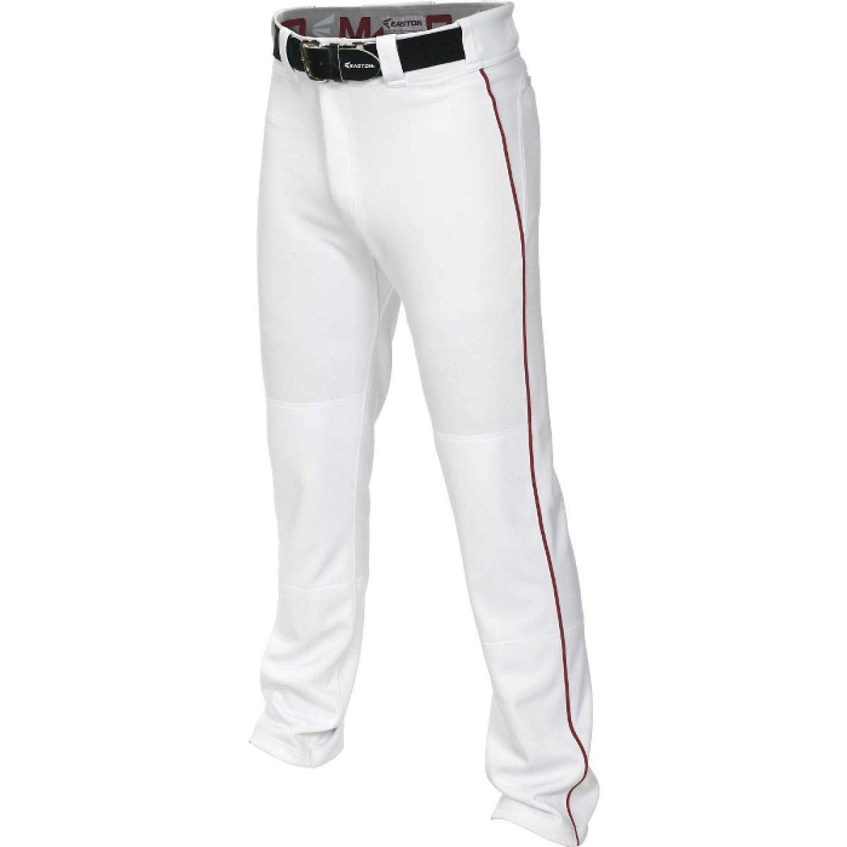 Easton Adult Mako 2 Piped Baseball Pants White | Maroon SM