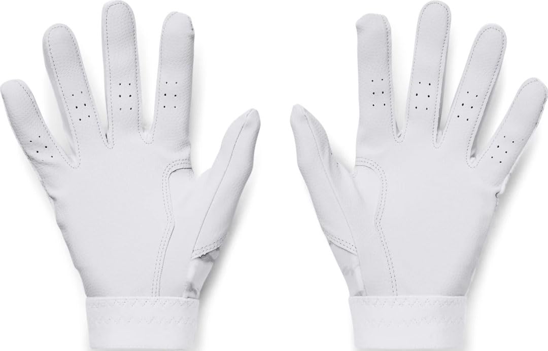 Under Armour Boys Youth Clean Up Culture Baseball Gloves, (100) White/Mod Gray/Gold, Small