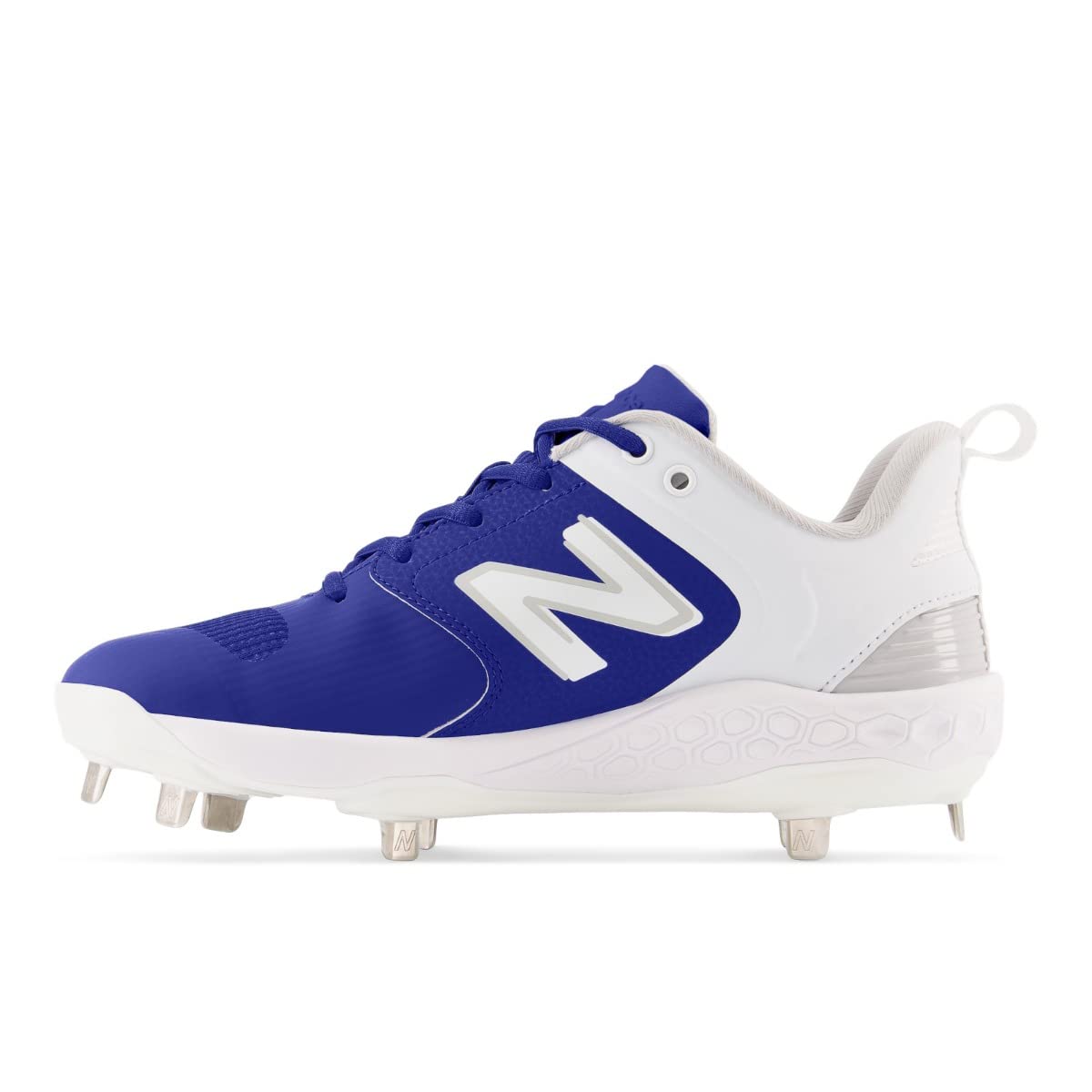 New Balance Women's Fresh Foam Velo V3 Softball Shoe, Blue/White, 7