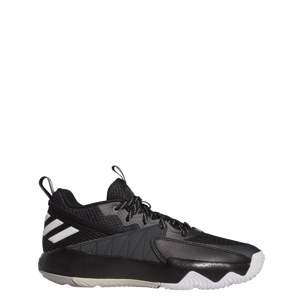 adidas Unisex Dame Extply 2 Basketball Shoe, Black/White/Grey, 9.5 US Men