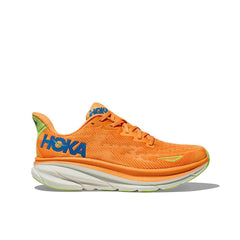 Hoka Men's Clifton 9 Sneaker, Solar Flare/Lettuce, 10