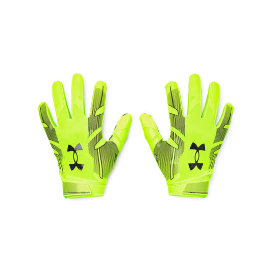 Under Armour boys F8 Novelty Football Gloves, (369) Lime Surge / / Black, Youth Medium