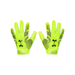 Under Armour boys F8 Novelty Football Gloves, (369) Lime Surge / / Black, Youth Medium