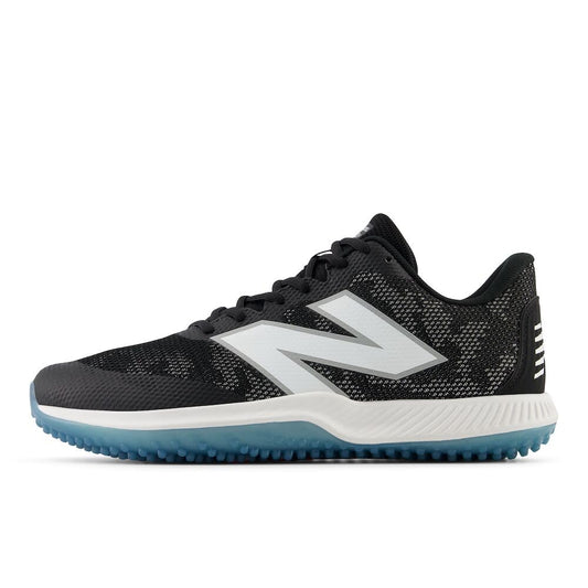 New Balance Unisex FuelCell 4040v7 Turf-Trainer Baseball Shoe, Black/Optic White, 6.5 US Men