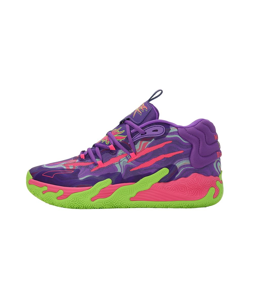 Puma Mens Mb.03 Toxic Lace-Up Basketball Sneakers Shoes Court - Purple - Size 15 M, 37891601