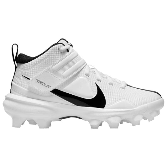 Nike Boys Big Kids Force Trout 7 Pro Molded Baseball Cleats White | Black Size 8.5