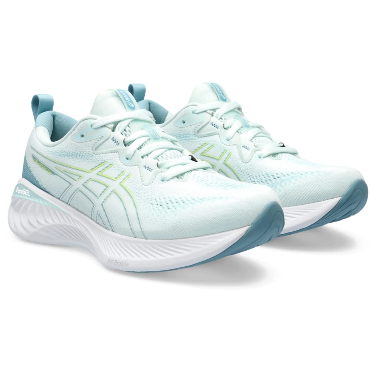 ASICS Women's Gel-Cumulus 25 Running Shoes, 11, Soothing SEA/Glow Yellow