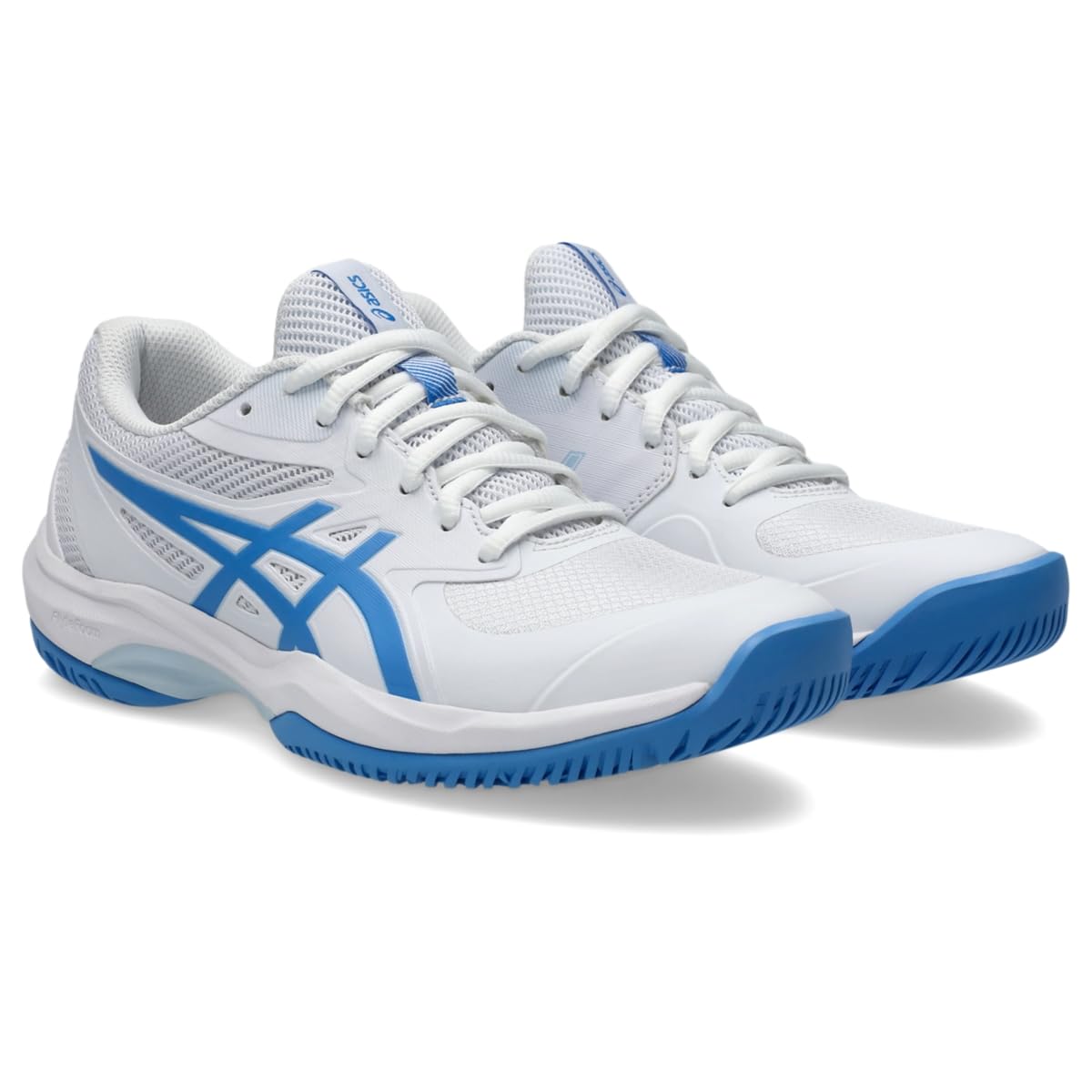 ASICS Women's Game FlyteFoam Tennis Shoes, 8.5, White/Blue Coast