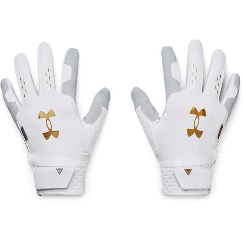 Under Armour Men's Harper Hustle 21 Baseball Gloves, White (100)/Overcast Gray, Small