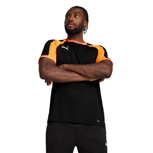 PUMA Men's Standard individualLIGA Jersey, Black-Heat Fire SS25, XX-Large