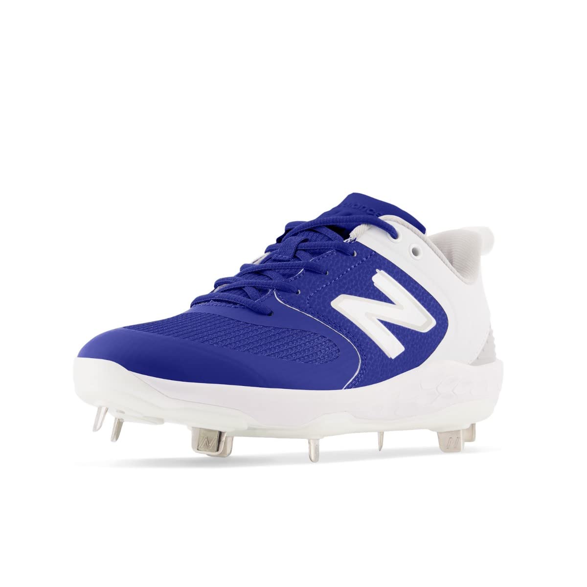 New Balance Women's Fresh Foam Velo V3 Softball Shoe, Blue/White, 7