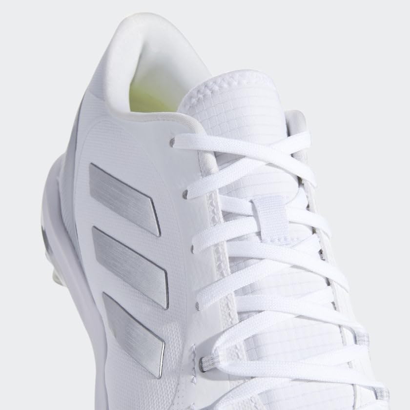 adidas Women's Purehustle 2 Baseball Shoe, White/Silver Metallic/Silver Metallic, 7