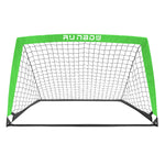 RUNBOW 4x3 ft Portable Kids Soccer Goal for Backyard Toddler Small Soccer Goal Net with Carrying Bag (4x3ft Green 1 Pack)