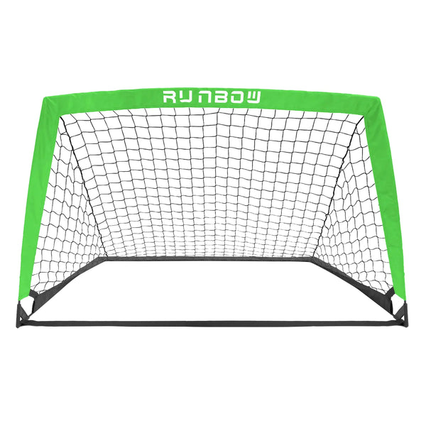 RUNBOW 4x3 ft Portable Kids Soccer Goal for Backyard Toddler Small Soccer Goal Net with Carrying Bag (4x3ft Green 1 Pack)