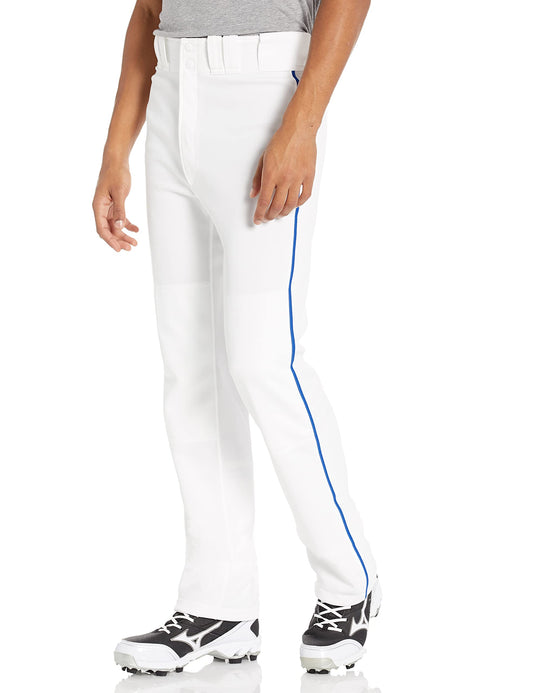Mizuno Adult Men's Premier Pro Piped G2 Baseball Pant, White-Royal, Medium