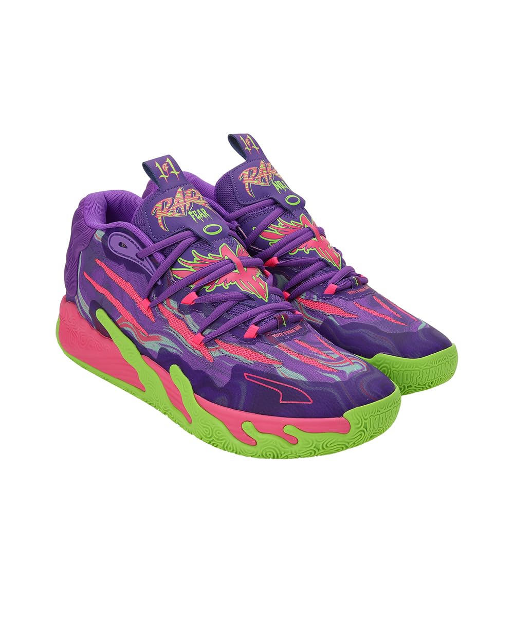 Puma Mens Mb.03 Toxic Lace-Up Basketball Sneakers Shoes Court - Purple - Size 15 M, 37891601