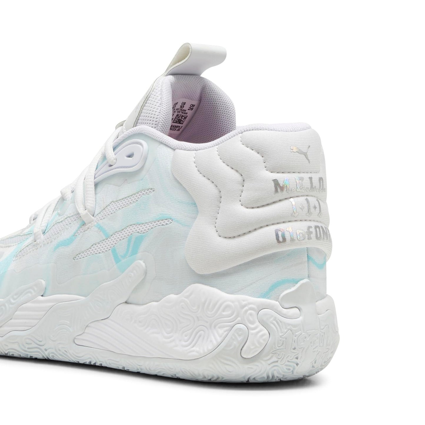 PUMA Mens Mb.03 Iridescent Basketball Sneakers Shoes - Off White - Size 11.5 M