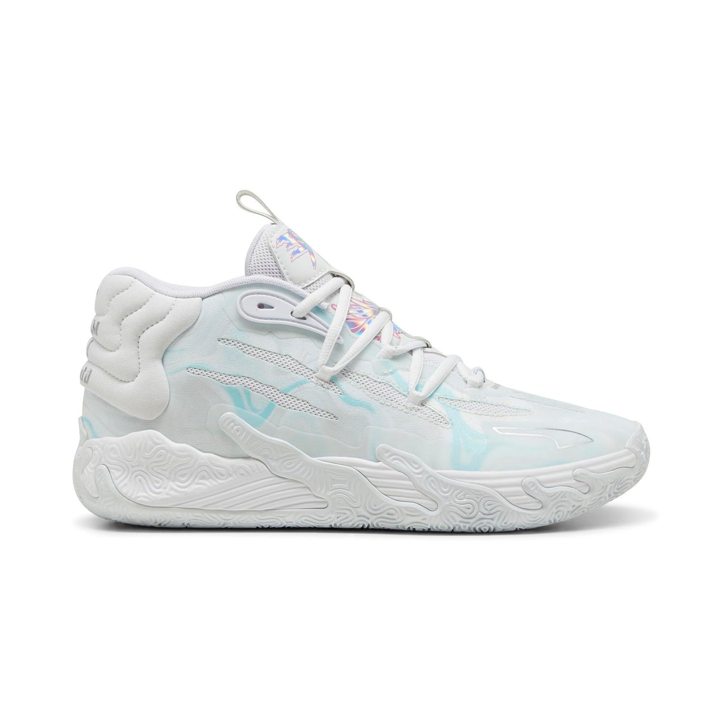 PUMA Mens Mb.03 Iridescent Basketball Sneakers Shoes - Off White - Size 11.5 M