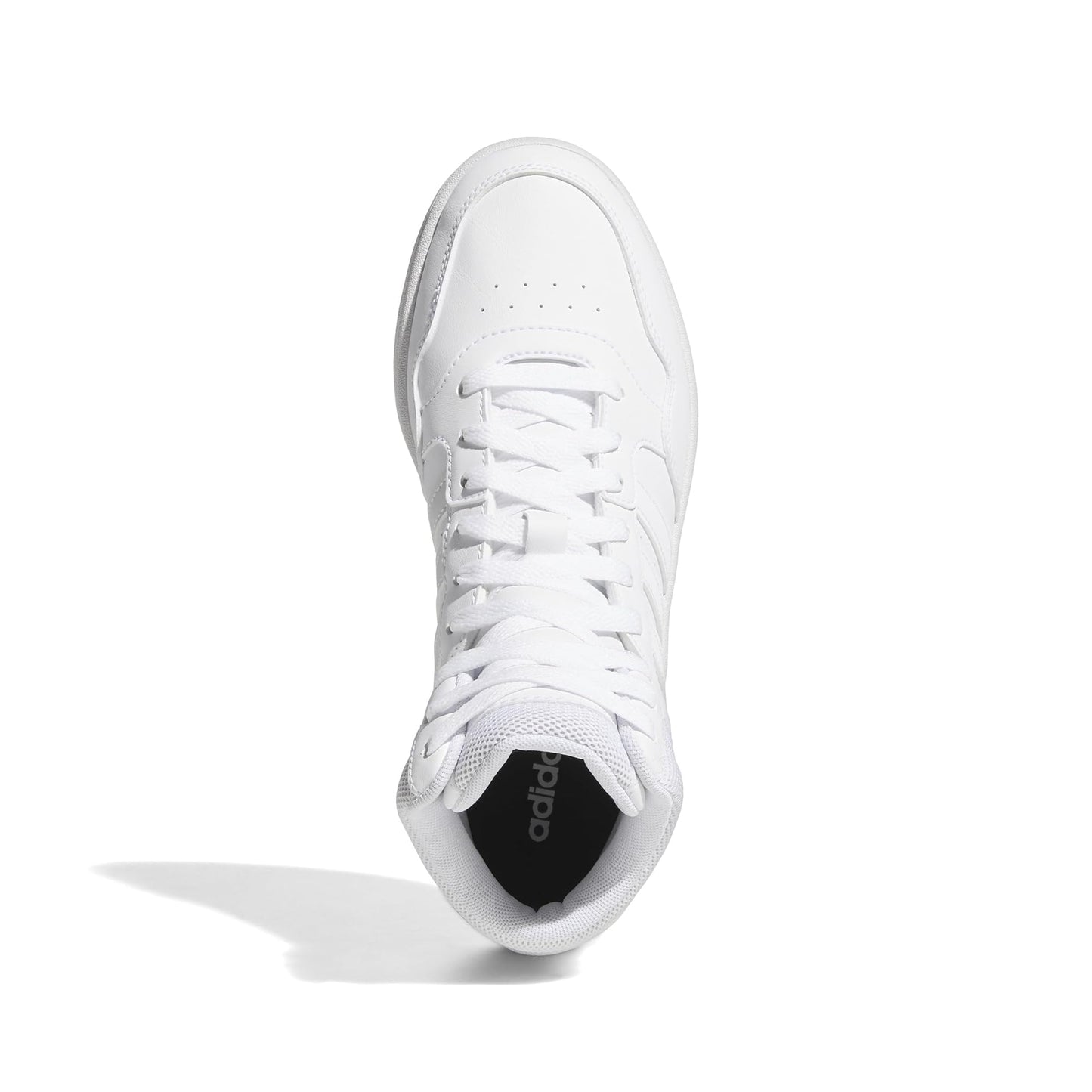 adidas Women's Hoops 3.0 Mid Top Basketball Shoe, White/White/Dash Grey, 7