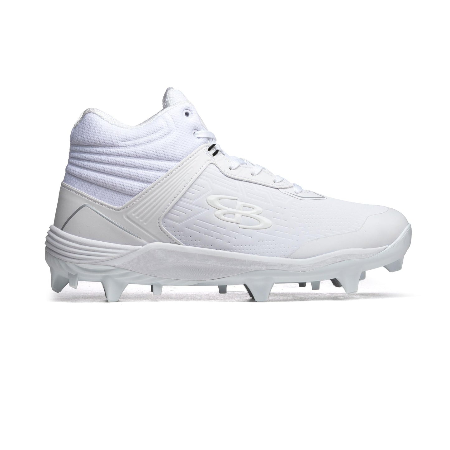 Boombah Viper Pro Men's Molded Cleat Mid White/White - Size 8
