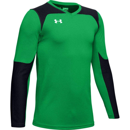Under Armour Kids' UA Threadborne Wall Goalkeeper Jersey YMD Green