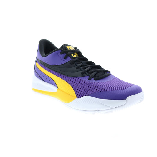 PUMA Men's Triple Low Basketball Sneaker, Prism Violet-Spectra Yellow, 10