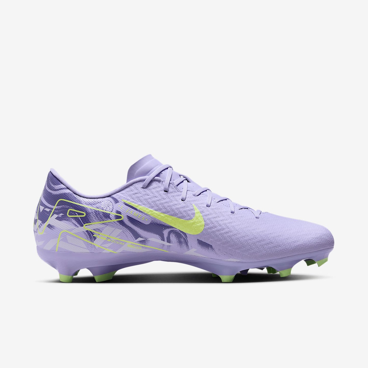 Nike United Mercurial Vapor 16 Academy MG Low-Top Soccer Cleats (HF1604-500, Purple Agate/Barely Volt) Size 7.5