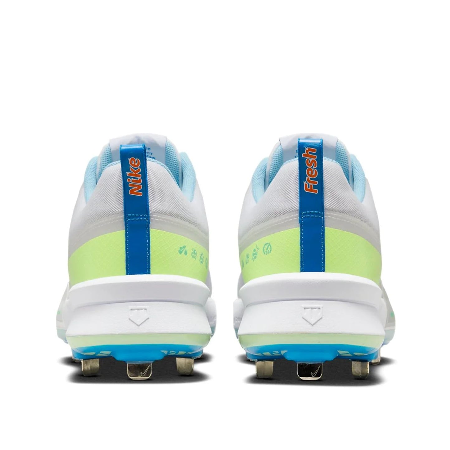 Nike Force Zoom Trout 9 Pro Low Metal Baseball Cleats, 7.5 (White/Barely Volt/Aquarius Blue/Photo Blue, US Footwear Size System, Adult, Men, Numeric, Medium, 7.5)