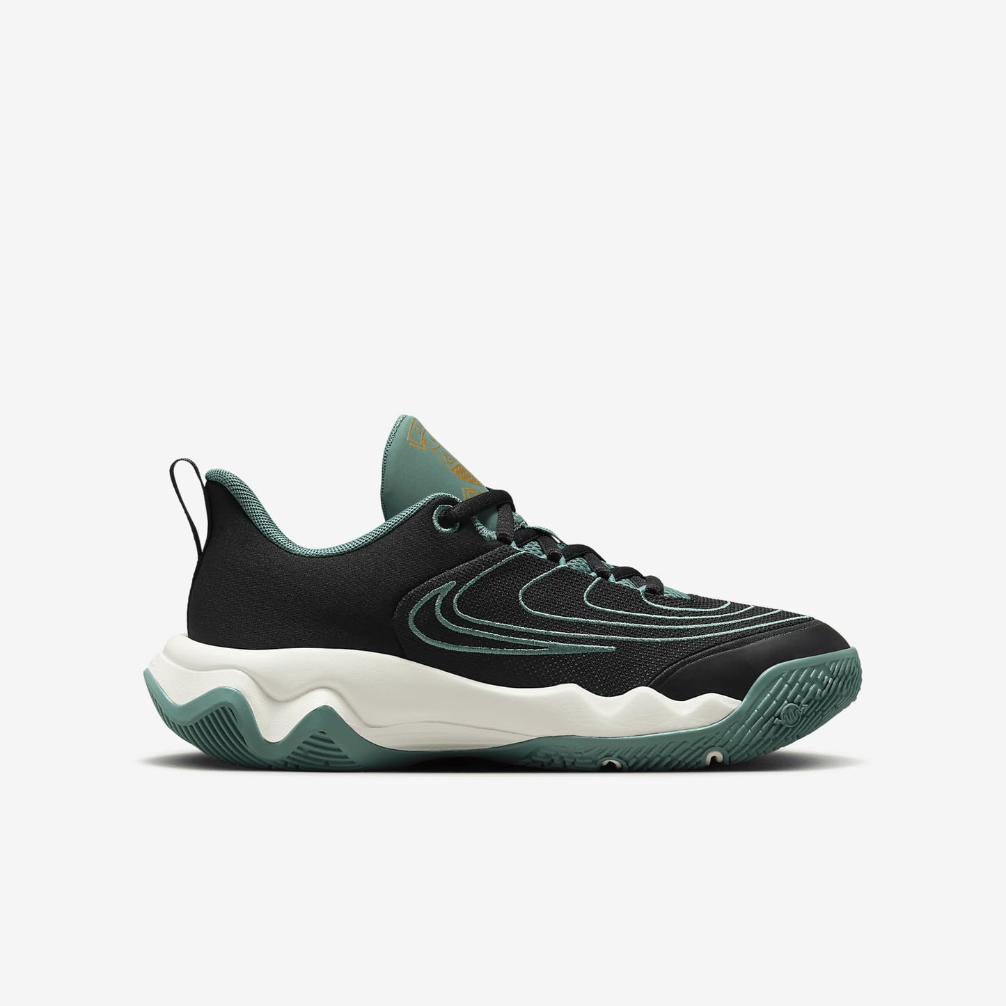 Nike Giannis Immortality 4 Big Kids' Basketball Shoes (HV9127-001, Black/Bicoastal/Pale Ivory/Metallic Gold) Size 5