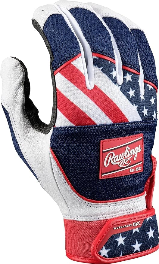 Rawlings | Workhorse OKC Fastpitch Softball Batting Gloves | USA | Adult X-Large